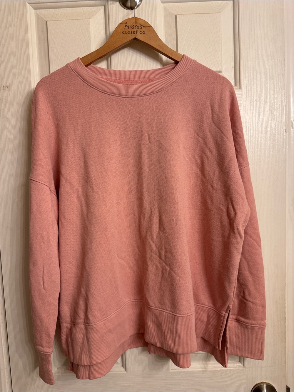 Time and Tru Dusty Rose Crewneck Sweatshirt